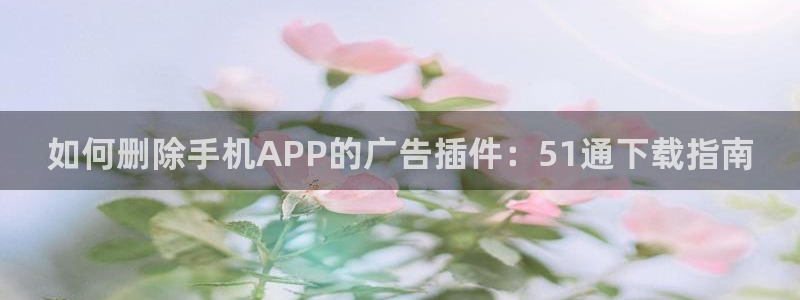 如何删除手机APP的广告插件：51通下载指南